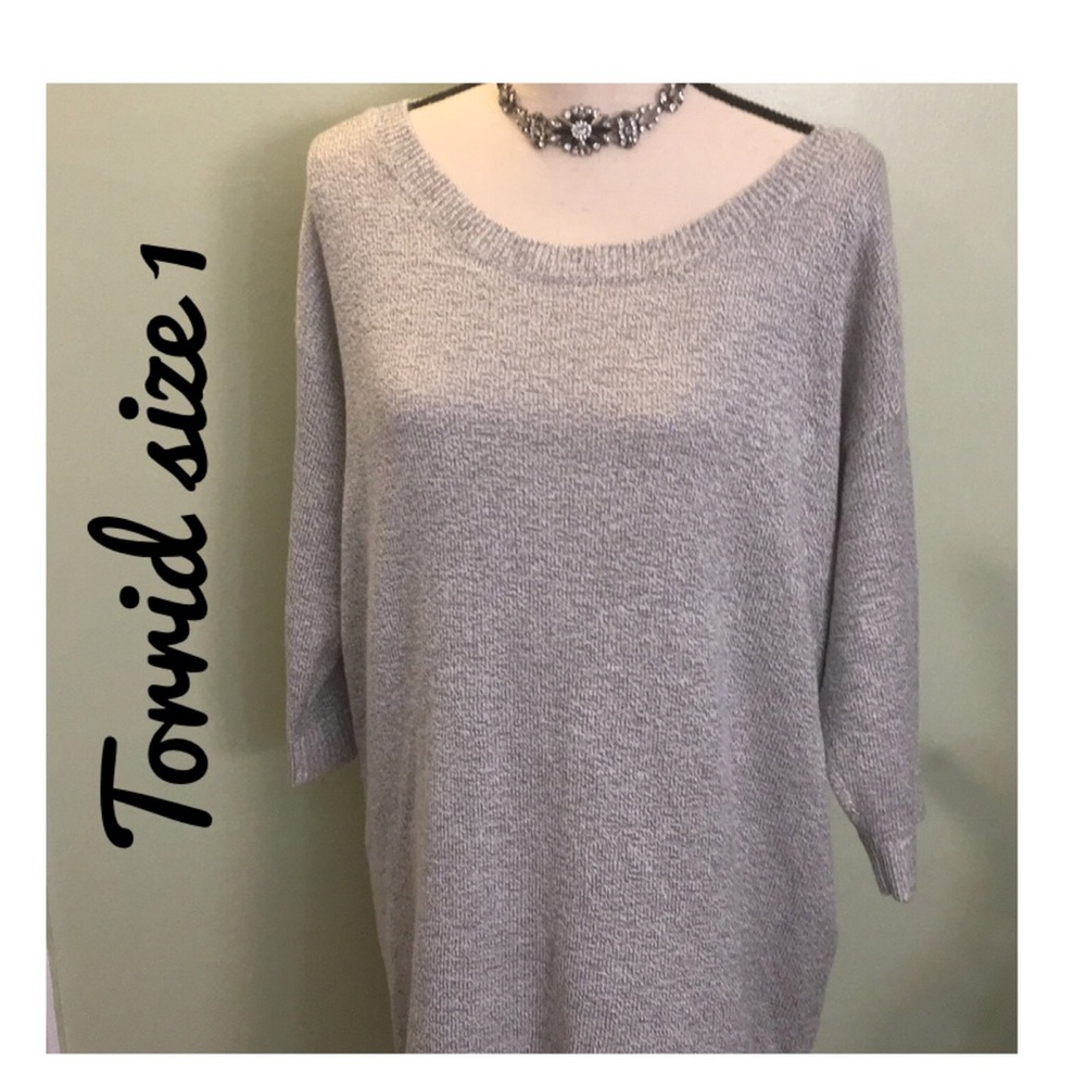 💫Gray Marled Tunic Sweater Torrid 1 💫
